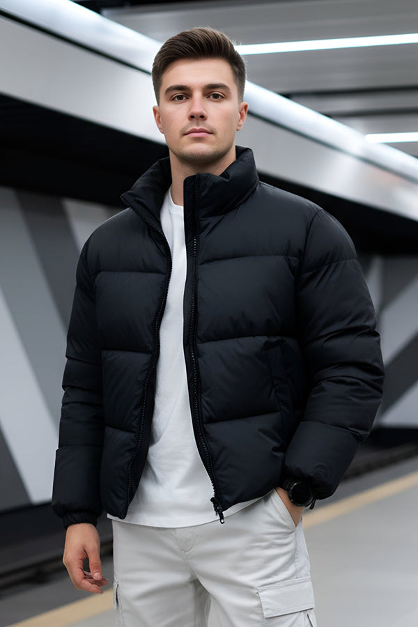 Mens - Puffer Jacket (Full Sleeves) - Black