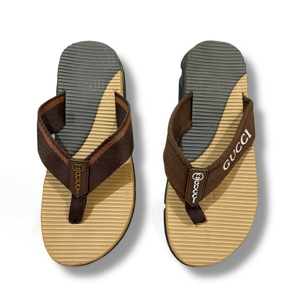 Brown & Skin Extra Soft G-U-C-C-I Cross Slipper