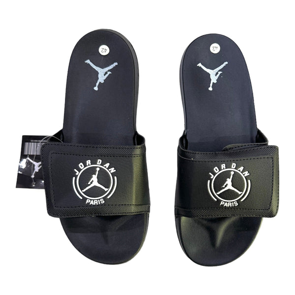 J-O-R-D-A-N Imported Premium Foambed Black Slides